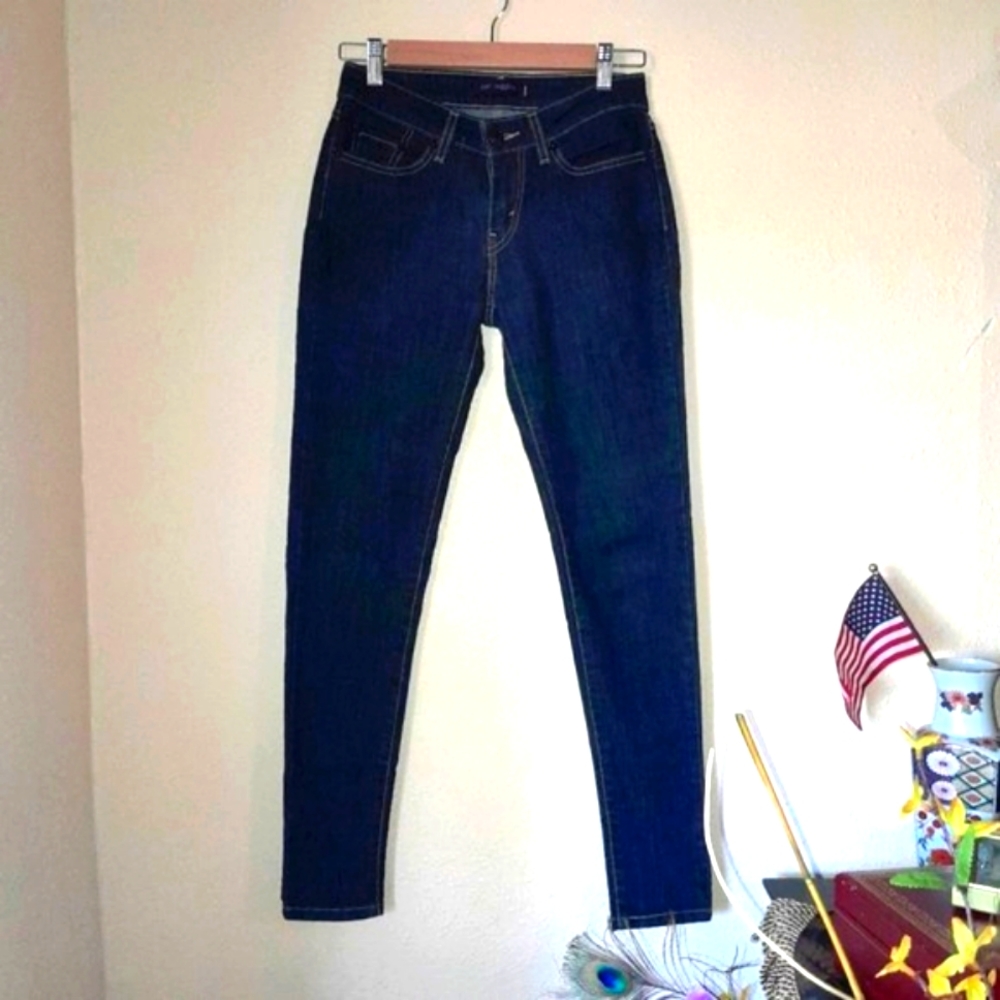 535 Levi's Legging Night Out Low Rise Denim Jeans Juniors Size 5